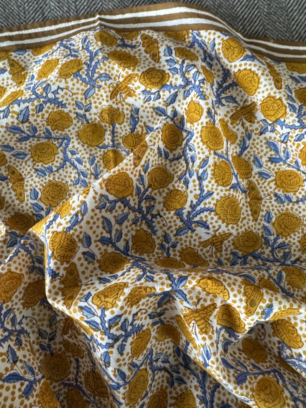 NWOT, BLOCK SHOP TEXTILES, ROSES BANDANA, FLORET COLLECTION - Picture 13 of 16
